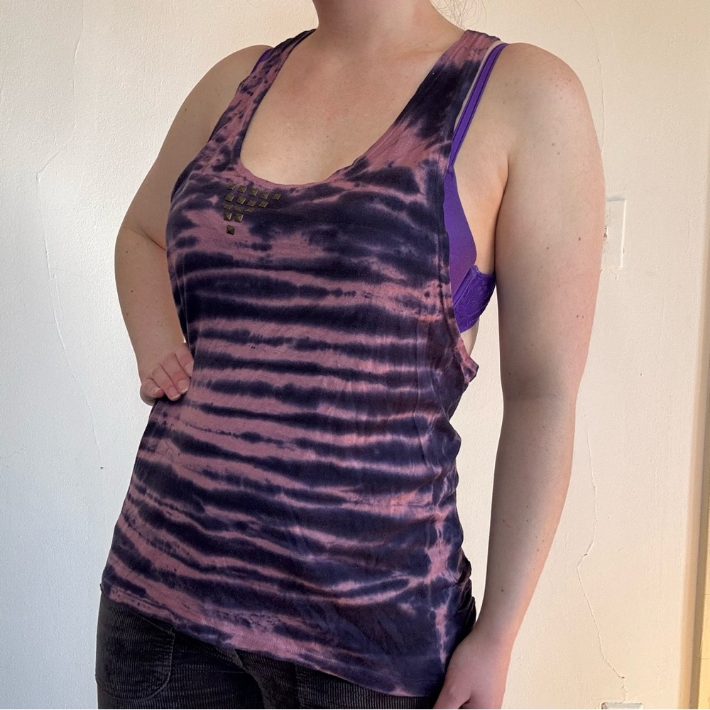 Teenage Runaway 2010s Indie Sleaze Tie Dye Muscle Tank